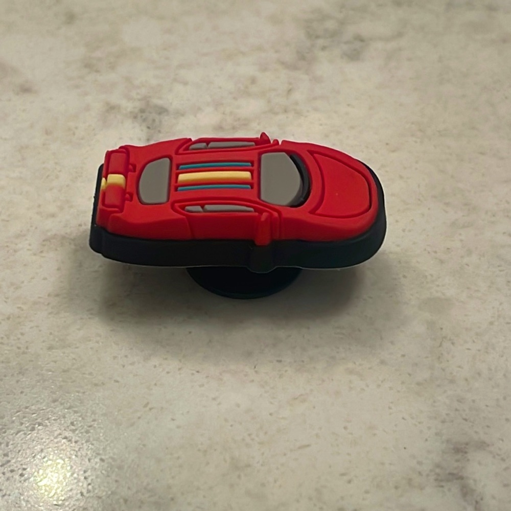 Crocs red racecar jibbitz charm never used